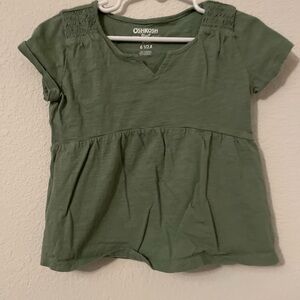 OshKosh B'gosh Green Short Sleeve Kids Tee size 6/6X